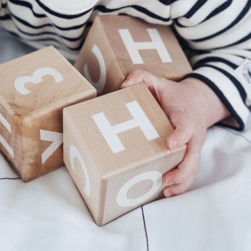 Ooh noo - ALPHABET BLOCKS - WHITE– I AM HAPPY Barnavöruverslun